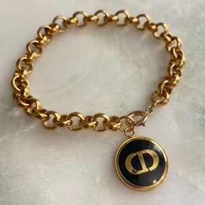 Dior Button Charm Bracelet Upcycled